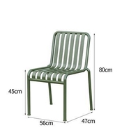 Ensemble table et chaises de jardin en fer moderne, non pliable, pour usage extérieur, idéal pour les restaurants, modèle SXD6
