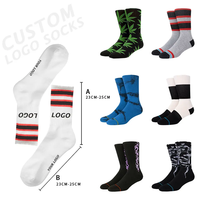 Chaussettes de compression unisexe de qualité supérieure avec maintien de la cheville, chaussettes de sport pour hommes, logo personnalisé