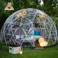 Dôme géodésique de luxe Kawagebo Kamp (KK) 3M en PVC transparent pour fêtes, salons professionnels, glamping extérieur, hôtel ou tente de réception