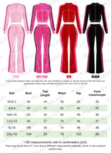 2026年 カスタムロゴ バレンタインデー レディース ストライプ パッチワーク ベルベット ジャケット 袖丈クロップド＆パンツ カジュアル レジャー ツーピースセット - Product Image 6