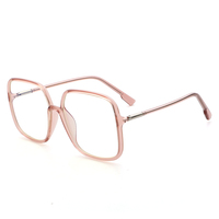 Monture de lunettes optiques carrée transparente tendance Aochi, lunettes surdimensionnées en Tr90