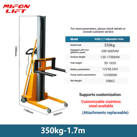 Chariot élévateur électrique 350 kg, plateforme de levage mobile 1,7/2,0 m, petite machine de levage, véhicule de travail pour usage domestique