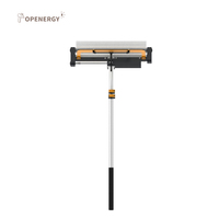 Brosse à rouleaux pour nettoyage solaire, en nylon/aluminium, durable, marque TOPENERGY, tailles 3,5 m/5,5 m/7,5 m pour le nettoyage des panneaux photovoltaïques