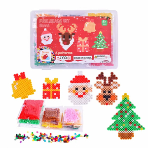 Kit de jouets éducatifs DIY écologiques personnalisés, perles à repasser Hama Perler colorées pour enfants, boîte cadeau - Product Image 3
