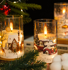 <span class=keywords><strong>Candele</strong></span> LED Senza Fiamma <span class=keywords><strong>per</strong></span> Natale - Decorazione <span class=keywords><strong>Casa</strong></span> Innevata, Luci Tremolanti a Batteria <span class=keywords><strong>per</strong></span> Decorazioni Natalizie e Feste - Product Image 4