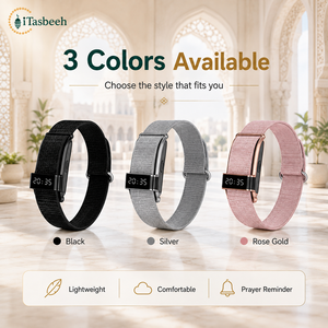 Bracelet Zikr Tasbeeh en acier inoxydable avec suivi du sommeil et moniteur de forme physique pour femmes musulmanes Ramadan - Product Image 3