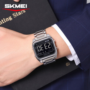 <span class=keywords><strong>Orologio</strong></span> <span class=keywords><strong>da</strong></span> <span class=keywords><strong>Polso</strong></span> Skmei 2478 per Uomo, Sveglia, Reloj Hombre, Lussuoso in Acciaio Inossidabile, Sportivo, Alla Moda, Impermeabile 3Bar, Digitale - Product Image 2