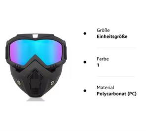 Gafas de Motocicleta Extraíbles, Gafas de Protección Contra el Polvo, Máscara Facial Extraíble, Casco a Prueba de Viento - Product Image 2
