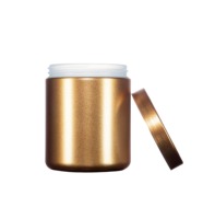 8oz Golssy Chrome HDPE Sports Nutrition Container Bouteille de capsule de poudre en plastique
