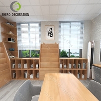 Armoire en bois durable et écologique personnalisée avec 8 étagères, serrure à clé, pour bibliothèque, librairie, utilisation scolaire, design de mobilier de bibliothèque