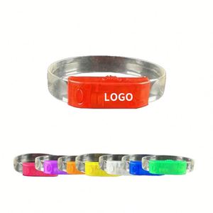 Nouveauté 2025 : Bracelet LED clignotant en TPU bio transparent, design personnalisé, pour fêtes - Product Image 4
