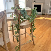 Guirlande artificielle d'eucalyptus, fausses feuilles d'eucalyptus, verdure pour mariage, fête, table, cheminée, mur, décoration intérieure