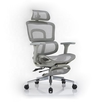 Chaise de bureau ergonomique moderne personnalisée avec maille, repose-pieds réglable, chaise rotative et réglable