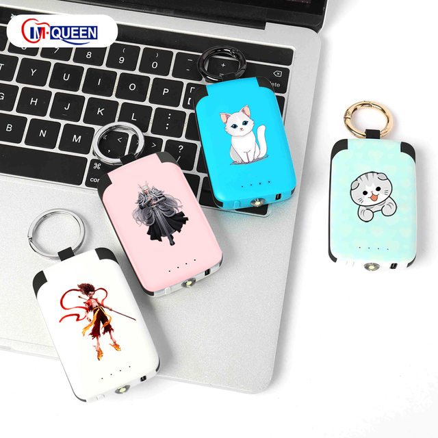 Portable 2000mah Power Bank Brand Mini Slim Keyring with 10W Output Power for Outdoor Travel Emergency Use Cell Phone Charger