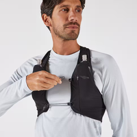 Gilet d'hydratation de course léger et respirant avec pochette souple réfléchissante, support téléphone, en nylon portable, pour homme