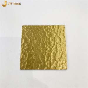 LL254 Hand Hammered Gold and Silver Stainless Steel <b>Sheet</b> 304 316L Decorative Stainless Steel <b>Sheet</b> Hammered Metal - Product Image 6