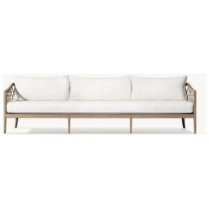 Vườn sang trọng tếch đồ nội thất <span class=keywords><strong>sofa</strong></span> Set dốc cánh tay thon chân rắn gỗ tếch <span class=keywords><strong>sofa</strong></span> ngoài trời - Product Image 4
