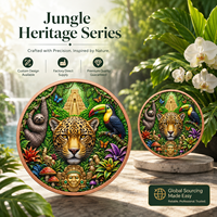 Pièce de monnaie en cuivre pur 999 de 1 oz, édition collector premium, impression UV créative Forêt tropicale, colorée, en relief 3D