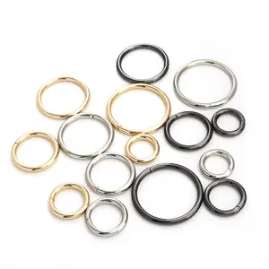 Metal Belt Strap O-Ring Buckles Welding Round O Ring Circular Bags Connecting Rings