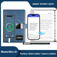 Bloc-notes intelligent personnalisable AI, bloc-notes A5, stockage cloud, bloc-notes numérique, stylo synchronisé, ensemble cadeau, verrouillage par empreinte digitale avec disque de 16 Go