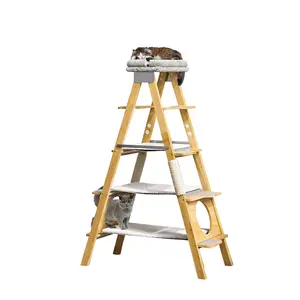 Kattenklimplank Ladder Meerlaagse Houten Ladder Kat Entertainment Plank