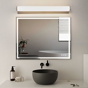 Modern LED Wall Lamp White Rectangular Aluminum Bathroom <b>Vanity</b> <b>Light</b> 3500K Warm White Dimmable Wall-Mounted Fixture - Product Image 4