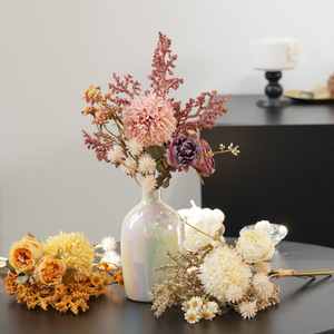 Bouquet de fleurs artificielles Plain Realm, fleurs en soie, thème automne, décoration de mariage et de maison, origine européenne - Product Image 2