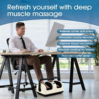 Appareil de massage des pieds et des jambes à compression d'air pour la relaxation, le soulagement de la fasciite plantaire, la circulation sanguine et le chauffage des pieds et des jambes (Shiatsu)