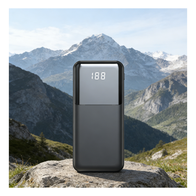 10000mAh Built-in Dual Cable Power Bank PD 20W QC 3.0 Fast Charging ABS PC Material LED Display Over Voltage Current Protection