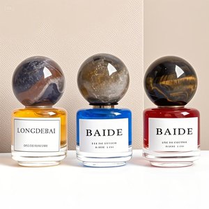 Hot Selling Minimalist Clear Square Glass <b>Perfume</b> <b>Bottle</b> <b>30ml</b> 50ml 100ml Empty Refillable <b>Perfume</b> <b>Bottle</b> with Round Ball Cap - Product Image 3