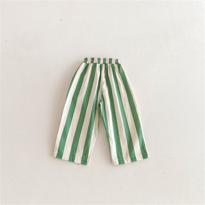<span class=keywords><strong>1</strong></span> pièce, <span class=keywords><strong>pantalon</strong></span> pour enfants, garçons, vêtements pour bébés et tout-petits, coton rayé, logo personnalisé, printemps-automne - Product Image 2