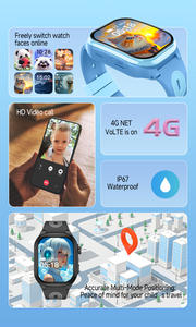Jam Tangan Pintar Anak Global Versi 4G Android Lte GPS Sos Panggilan Telepon Panggilan Video Obrolan Musik Layar Lengkung <span class=keywords><strong>Whats</strong></span> <span class=keywords><strong>APP</strong></span> untuk Anak-anak AS06 - Product Image 3