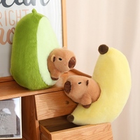 Bonne vente Design moderne Capybara doux poupée sac à dos eau cochon d'inde en peluche mignon gros Capybara en peluche