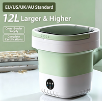 Mini-lave-linge portable pliable 12L, petite machine à laver compacte pour chaussettes, sous-vêtements et vêtements personnels