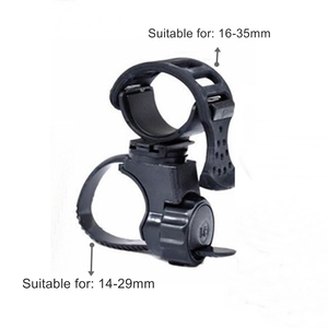 Onefire-LC-6 giratorio de 360 grados para bicicleta, soporte de luz <span class=keywords><strong>frontal</strong></span> LED para Faro de bicicleta, iluminación de tróch, Clip de goma - Product Image 2