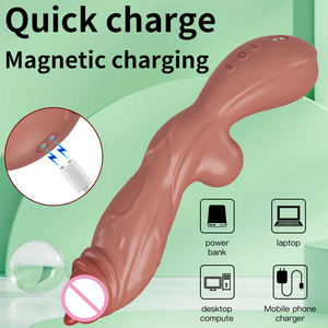 Potente consolador vibrador de doble Motor de silicona de gran tamaño varita masajeador de punto G juguete sexual para pareja estimulador de clítoris para adultos - Product Image 6