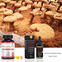 Qinshantang Huile de spores de Ganoderma Lucidum Reishi 100% pure en capsules molles