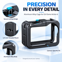Cage de protection en alliage d'aluminium pour caméra, avec plusieurs ports d'extension, support à dégagement rapide pour DJI Osmo Action 6