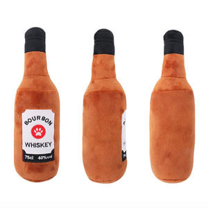Peluches Personalizados de Alta Calidad con Forma de Botella de Whisky, Vodka y Tequila, Juguetes de Peluche para Mascotas - Product Image 2