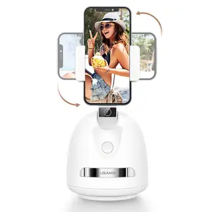 Usams Merk Smart Auto Gezicht Tracking Smart Selfie 360 Rotatie Camera Live Show Yoga Mobiele Stand Moving Houder