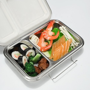 Boîte à lunch en acier inoxydable Aohea 304 fabriquée avec des matériaux de qualité alimentaire avec deux compartiments pratiques à transporter - Product Image 1