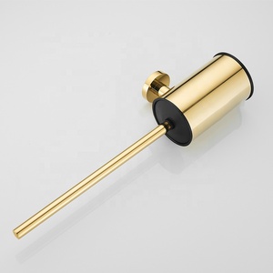 Nuovo Arrivo Set Moderno di Scopino e Portascopino per <span class=keywords><strong>WC</strong></span> in Acciaio Inox 304 Dorato Rotondo per Hotel e Uso Quotidiano - Product Image 4