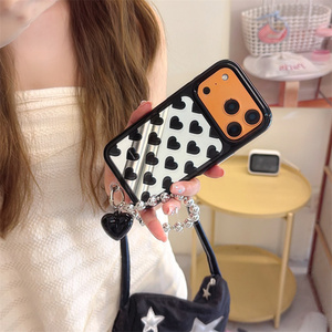 Coque de téléphone anti-chute avec motif cœur miroir mignon et arrondi, compatible avec iPhone 17/16/15/14 Pro Max 15Plus - Product Image 4