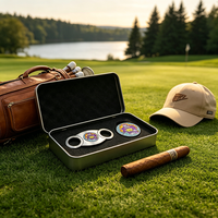Ciseaux à logo Slim Perfect Cut, coupe-cigares japonais en plastique de qualité supérieure avec ressort en carbone, marqueur de balle de golf rond japonais