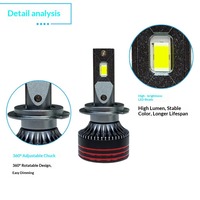 Oufeisi H1 H4 Auto-LED-Scheinwerfer Universal M8 Pro 12V 120W Hochleistungs-Kupferrohr 12000lm H7 H8 H9 H11 9005 9006 9012 Blitz