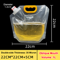 Sac en plastique pliable avec bec verseur pour l'eau, la bière, les céréales, le jus, avec valve, impression personnalisée en usine Wistac