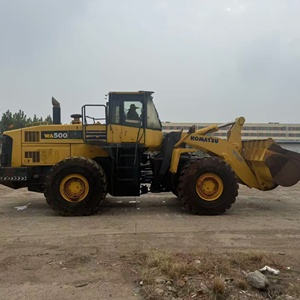 Komatsu WA500 2020 Model 9 Ton Rated Load Wheel Loader Cummins Engine Denison Hydraulic Pump Yellow Raised Bucket Off-Road <b>Tires</b> - Product Image 2