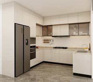 Muebles de Cocina Blancos, Organizador de Gabinetes de Cocina, Gabinete de Cocina con Acabado Brillante, Mini Gabinetes de Cocina Modernos con Acabado Brillante - Product Image 2