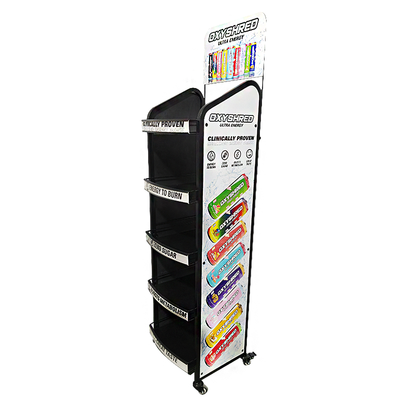 Apache Custom Metal Beverage Display Rack for Beverage Bottles and Beer Cans for Supermarkets or Liquor Stores — view 3