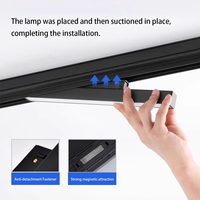 Rail magnétique encastré en aluminium 48V, facile à installer et résistant à la déformation, prend en charge la gradation intelligente 3000K-6000K